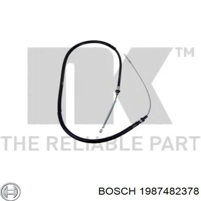 Трос ручного гальма задній, правий/лівий Bosch 1987482378 ціна, від 13.47 USD