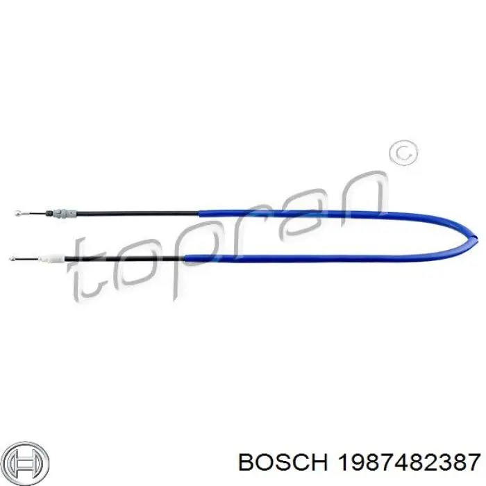 Купити 1987482387 Bosch Трос ручного гальма задній, лівий