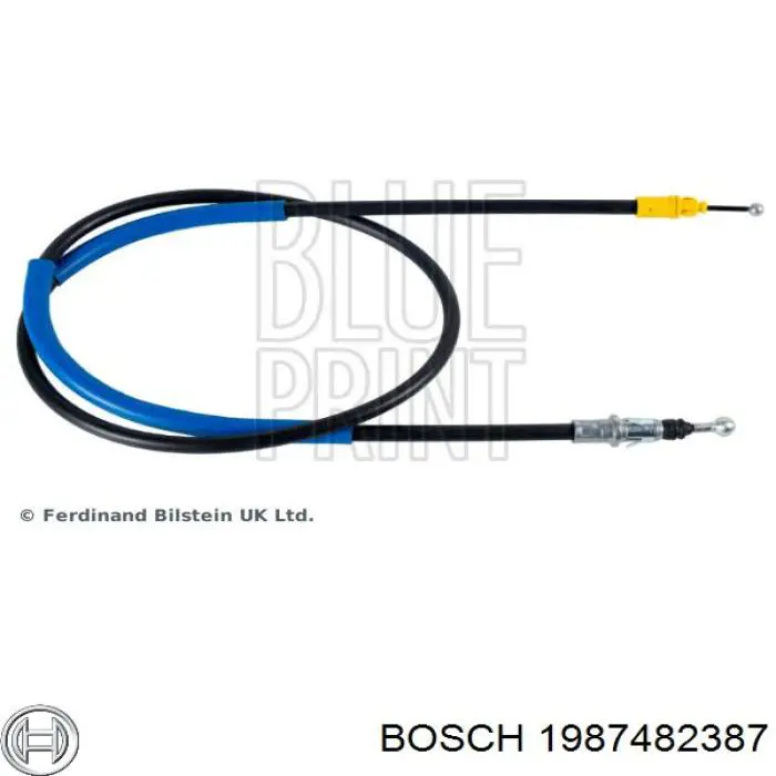 Трос стоянкового гальма задній лівий Bosch 1987482387 ціна, від 14.01 USD