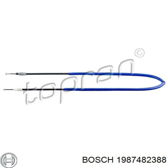 1987482388 Bosch Трос ручного гальма задній, правий