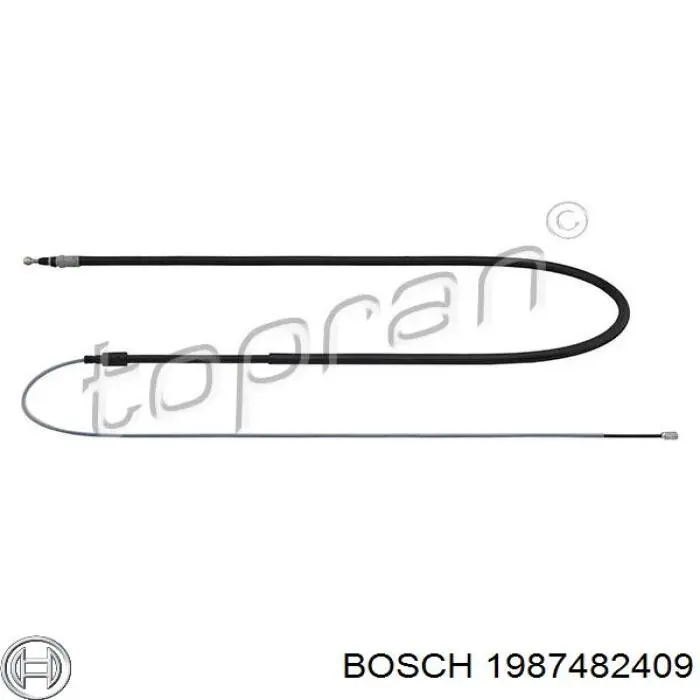 Трос ручного гальма задній, правий/лівий 1987482409 Bosch