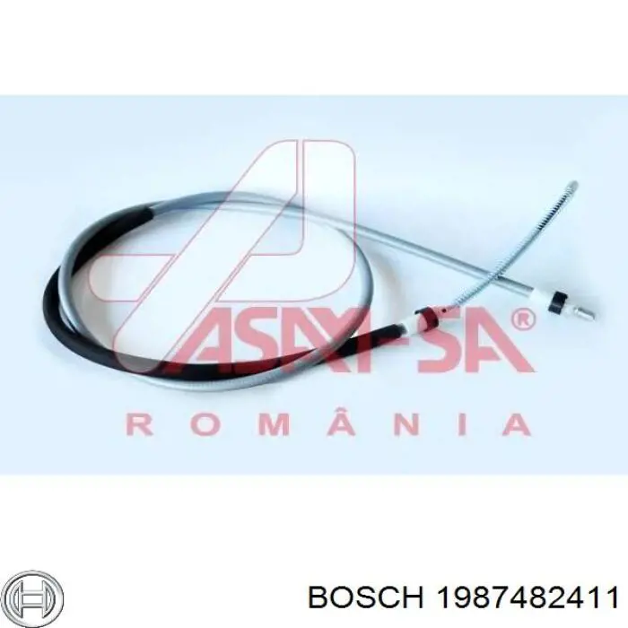 1987482411 Bosch Трос ручного гальма задній, правий/лівий