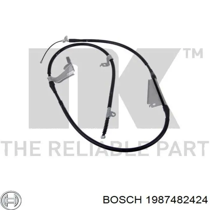 Трос стоянкового гальма задній правий Bosch 1987482424 ціна, від 24.45 USD