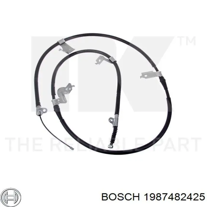 1987482425 Bosch Трос ручного гальма задній, лівий