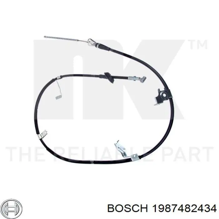 1987482434 Bosch трос ручного гальма задній, правий