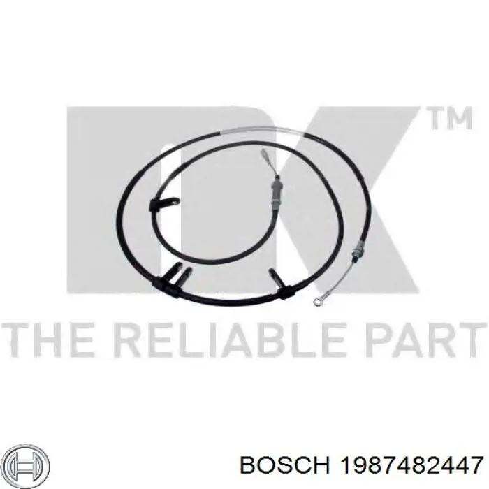 1987482447 Bosch Трос ручного гальма передній