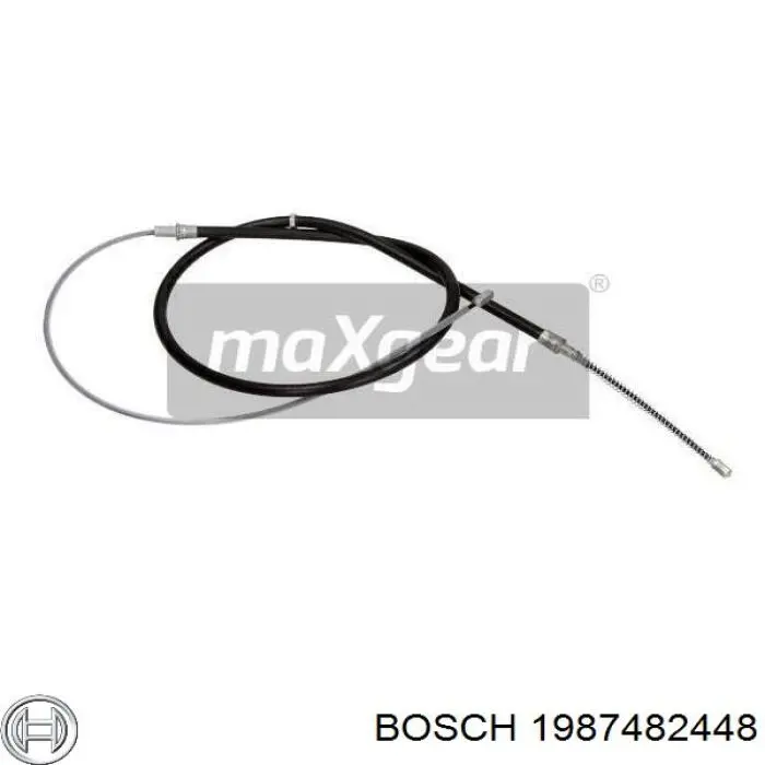 1987482448 Bosch трос ручного гальма задній, правий/лівий