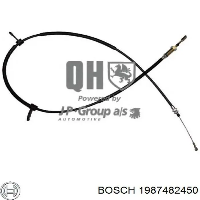 Купити 1987482450 Bosch Трос ручного гальма передній