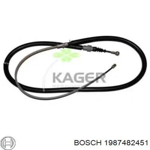 Трос ручного гальма задній, правий/лівий Bosch 1987482451 ціна, від 7.85 USD