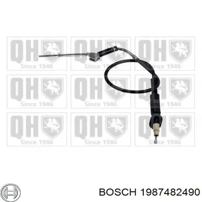 Трос стоянкового гальма передній Bosch 1987482490 ціна, від 21.19 USD