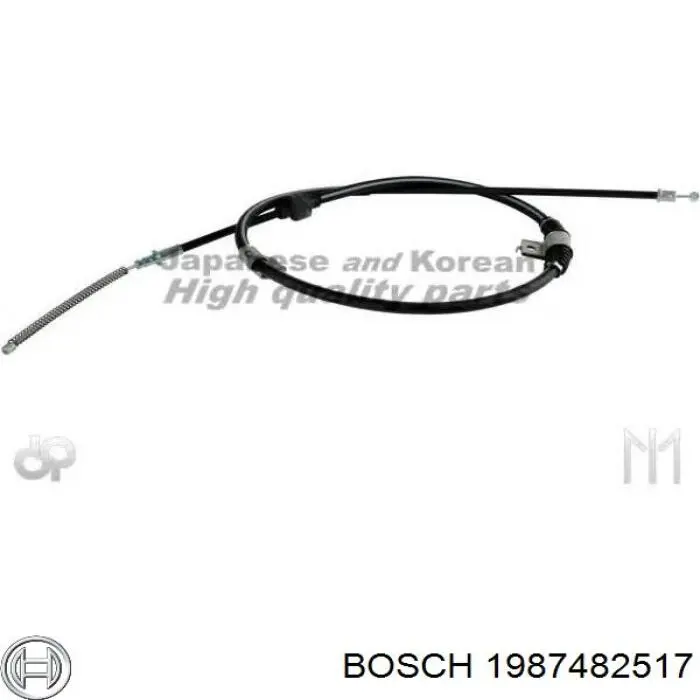1987482517 Bosch трос ручного гальма задній, лівий