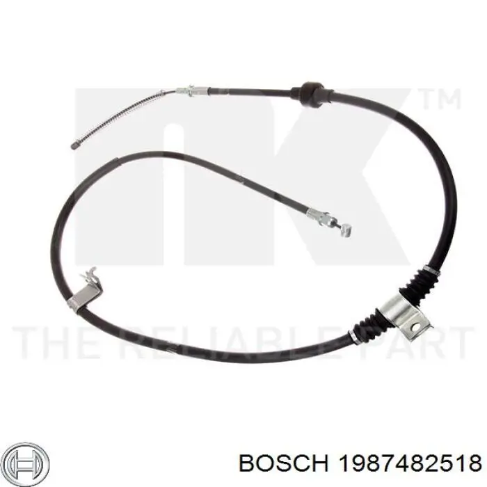 1987482518 Bosch трос ручного гальма задній, правий