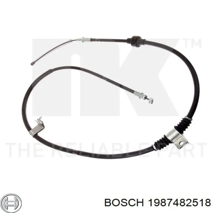 Купити 1987482518 Bosch Трос ручного гальма задній, правий