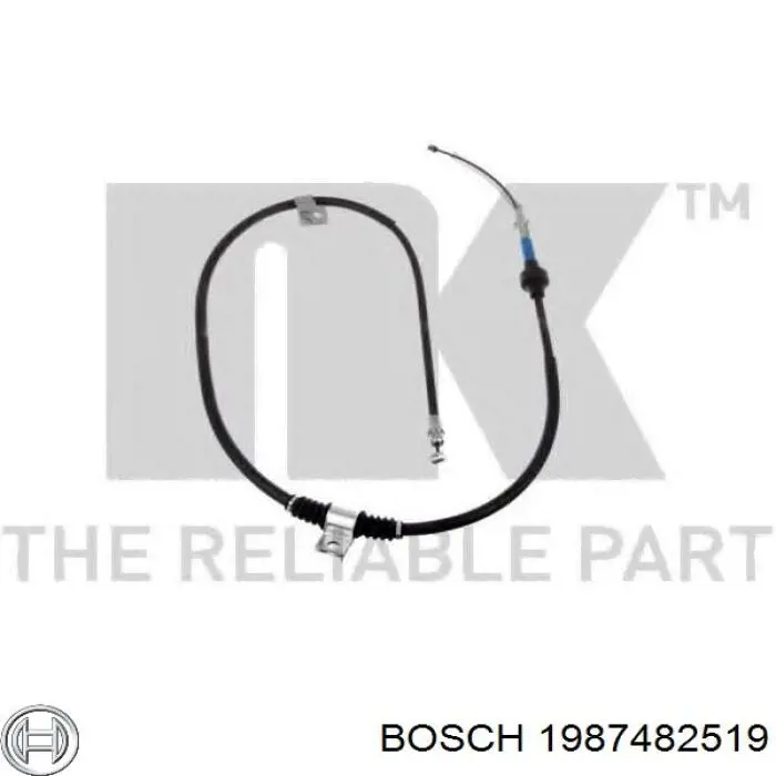 Трос ручного гальма задній, правий 1987482519 Bosch