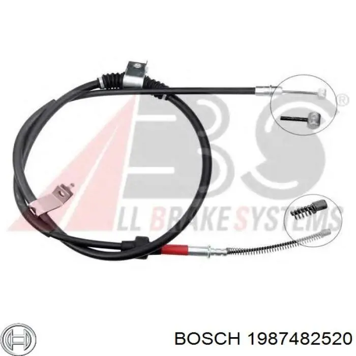 1987482520 Bosch Трос ручника задній лівий