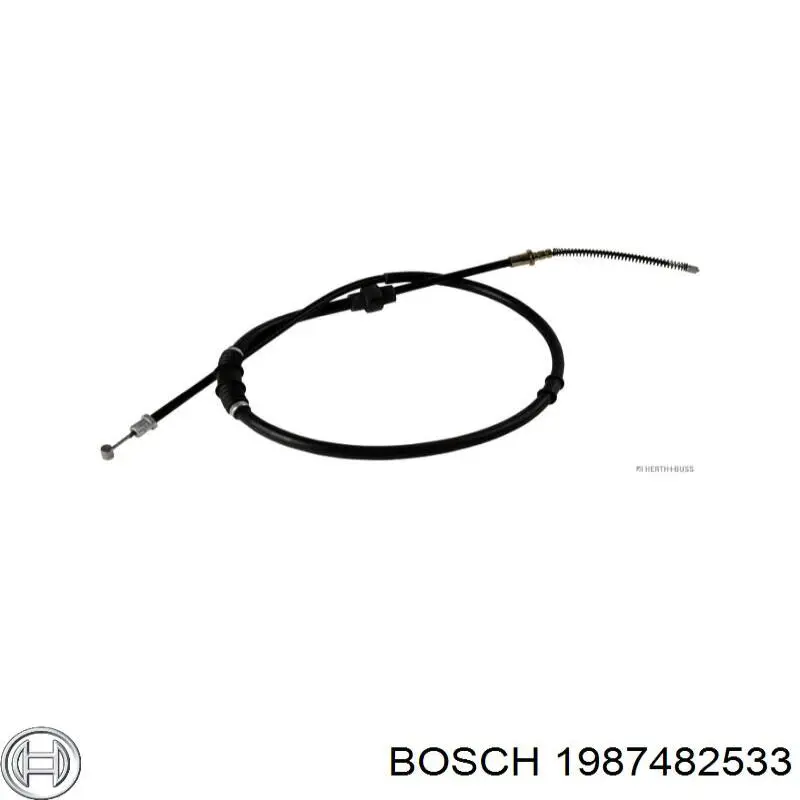 Трос стоянкового гальма задній лівий Bosch 1987482533 ціна, від 22.53 USD
