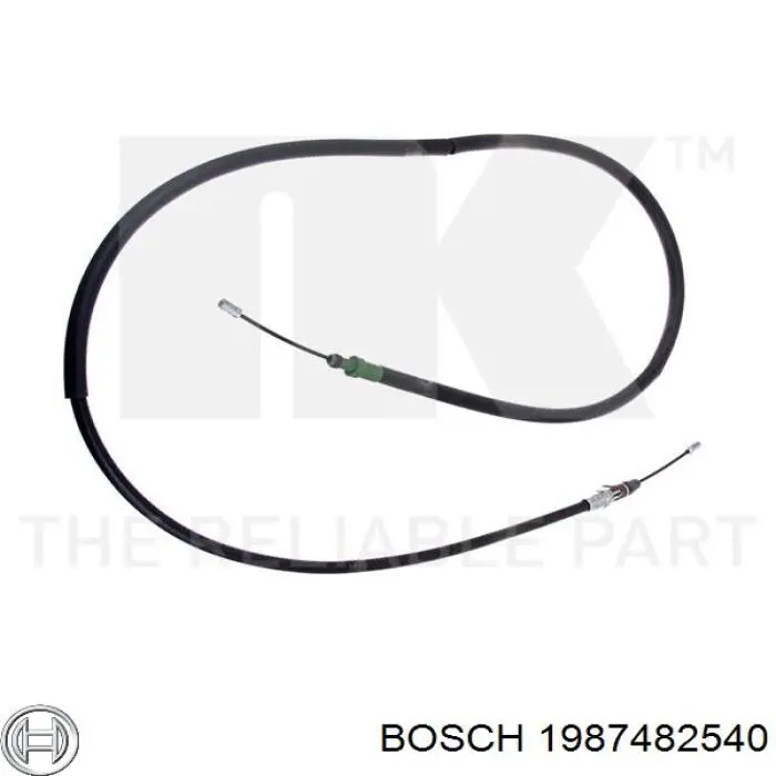 Купити 1987482540 Bosch Трос ручного гальма задній, лівий