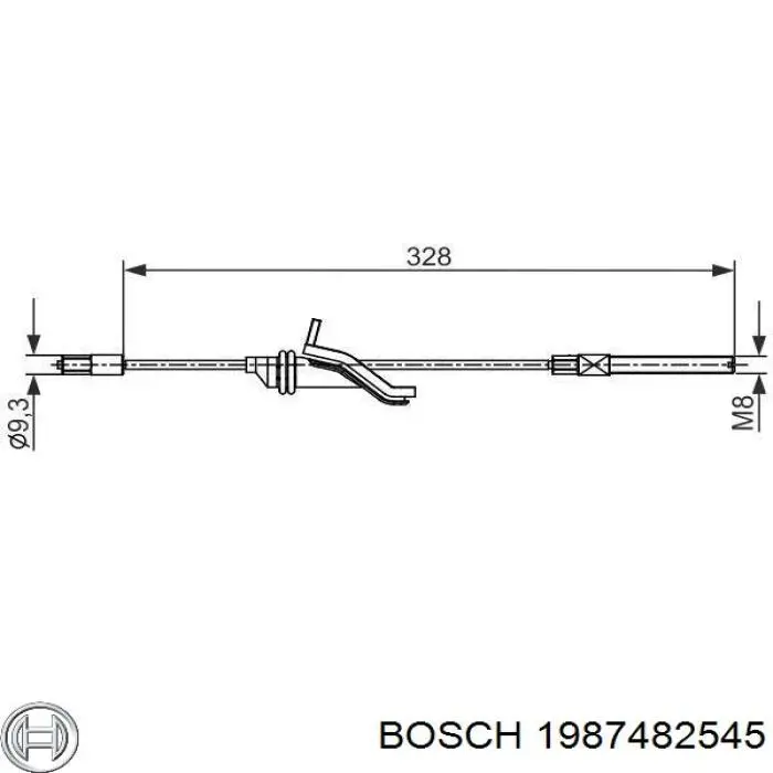 Трос стоянкового гальма передній Linex 150237 ціна, від 9.78 USD