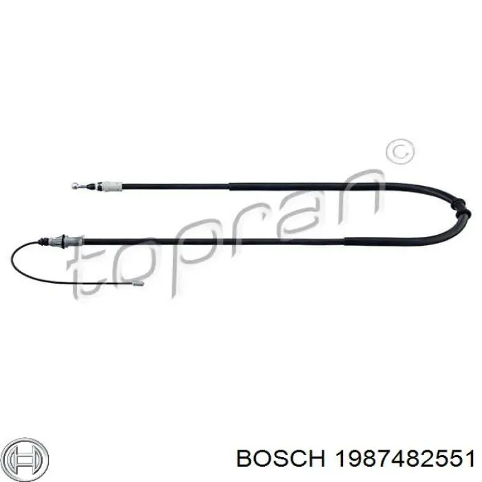 Купити 1987482551 Bosch Трос ручного гальма задній, правий/лівий