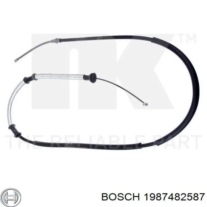 Трос стоянкового гальма задній правий Bosch 1987482587 ціна, від 14.94 USD