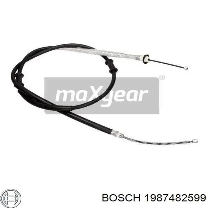1987482599 Bosch Трос ручника задній лівий