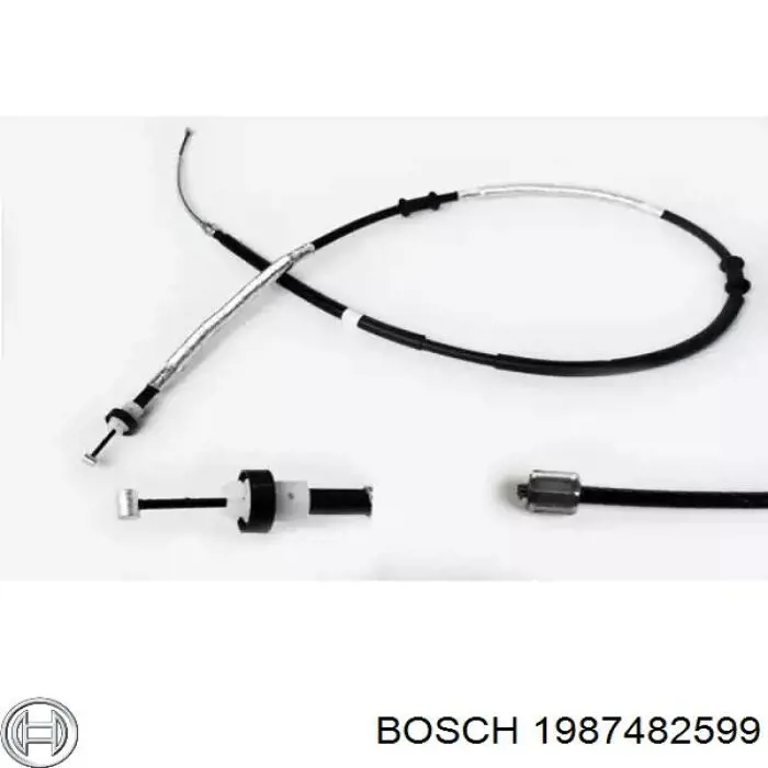 Трос стоянкового гальма задній лівий Bosch 1987482599 ціна, від 12.70 USD