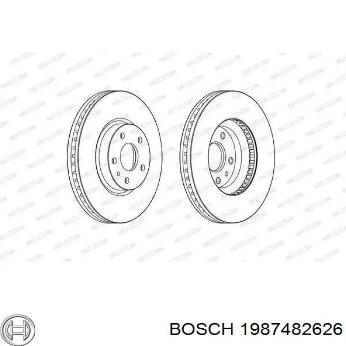 Трос стоянкового гальма задній правий Bosch 1987482626 ціна, від 21.07 USD