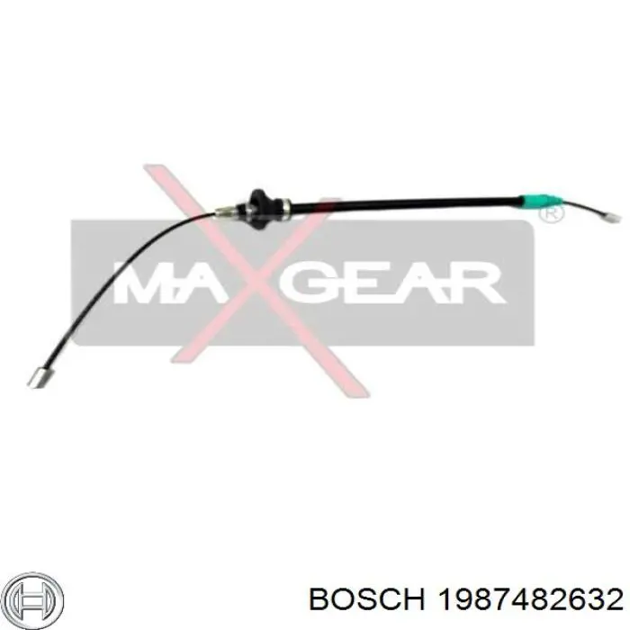 Купити 1987482632 Bosch Трос ручного гальма передній