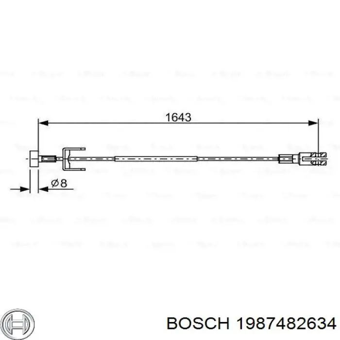 Трос ручного гальма, проміжний 1987482634 Bosch