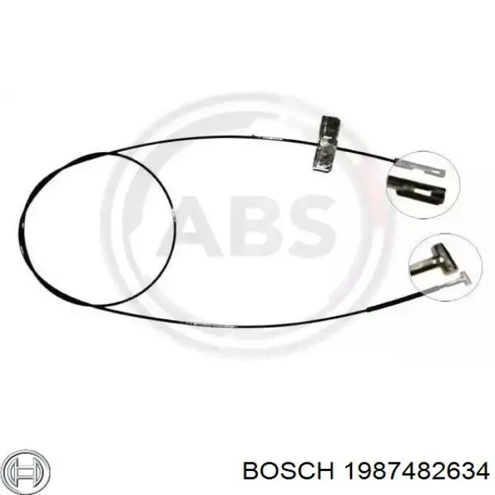 1987482634 Bosch Трос ручника проміжний