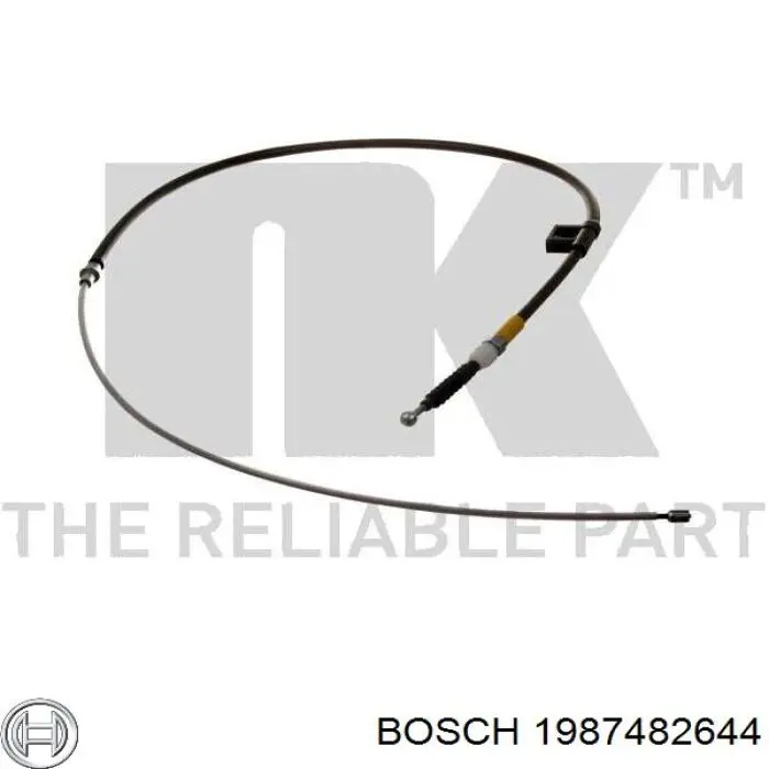 Трос ручного гальма задній, правий/лівий Bosch 1987482644 ціна, від 25.34 USD