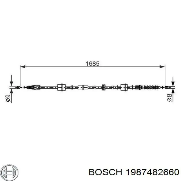 Трос ручного гальма задній, правий/лівий ABS K17575 ціна, від 23.12 USD