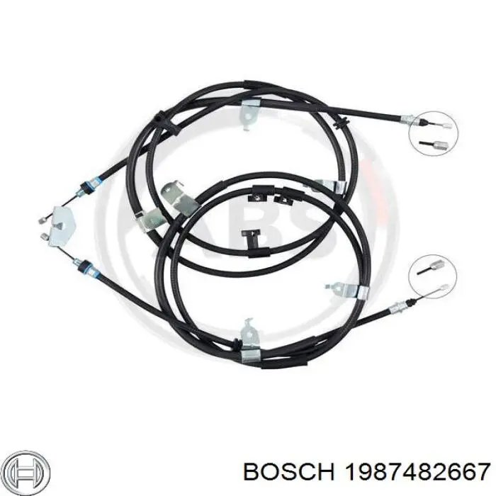 Трос ручного гальма задній, правий/лівий AIC 76037 ціна, від 40.49 USD