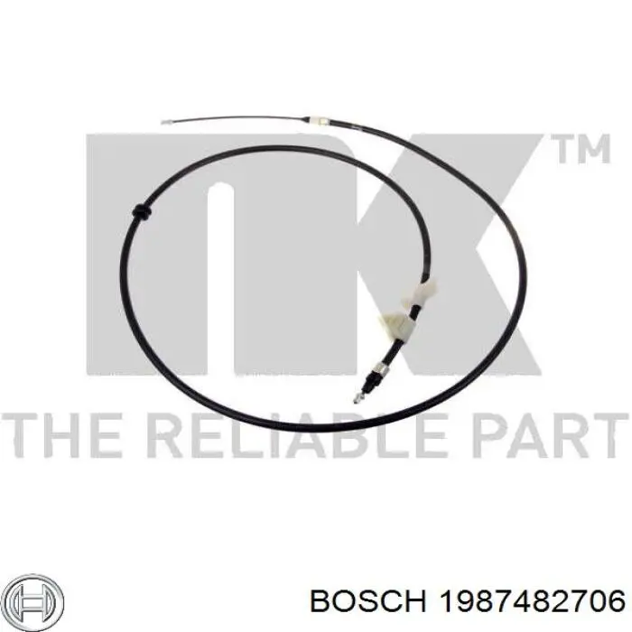 1987482706 Bosch трос ручного гальма задній, лівий