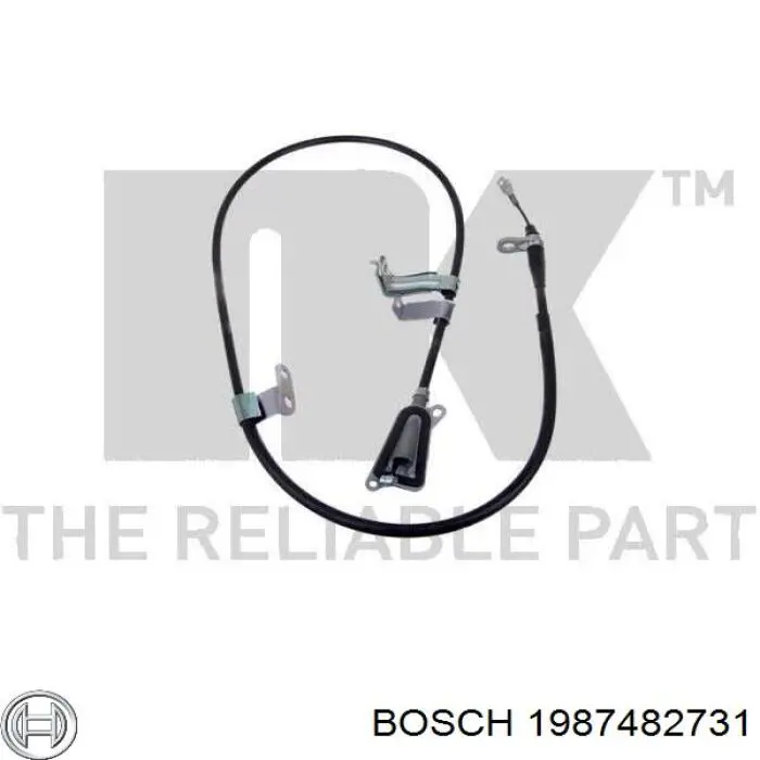 1987482731 Bosch Трос ручника задній лівий