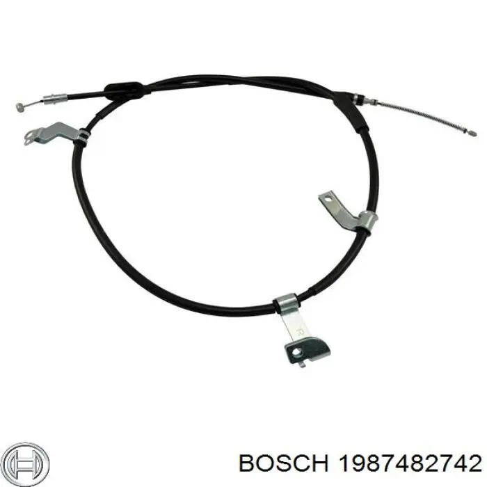 1987482742 Bosch трос ручного гальма задній, правий