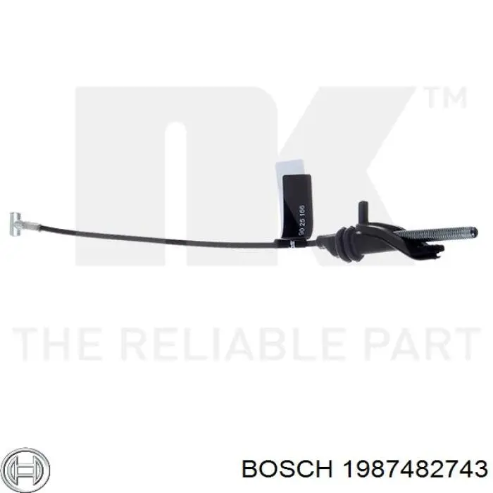 Трос ручника передній Bosch 1987482743
