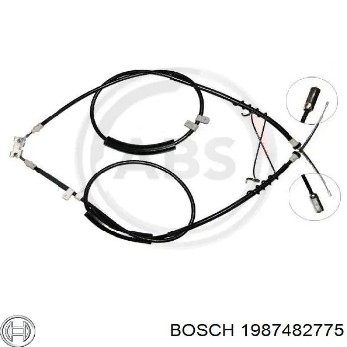 Трос ручного гальма задній, правий/лівий 1987482775 Bosch