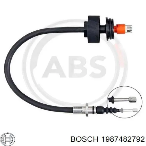 Трос стоянкового гальма задній лівий Bosch 1987482792 ціна, від 38.76 USD