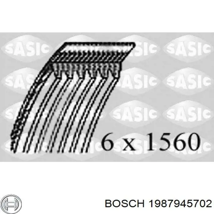 Купити 1987945702 Bosch Ремінь генератора
