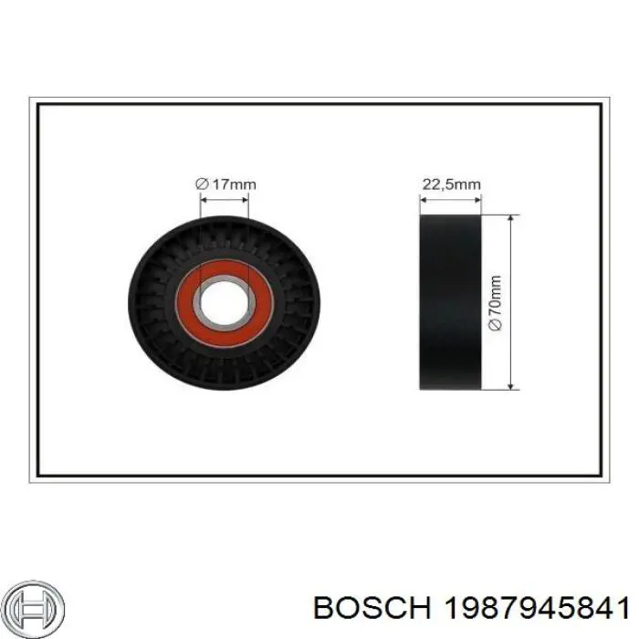 Ролик приводного ременя, паразитний 1987945841 Bosch