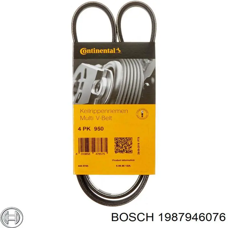 Ремінь генератора 1987946076 Bosch