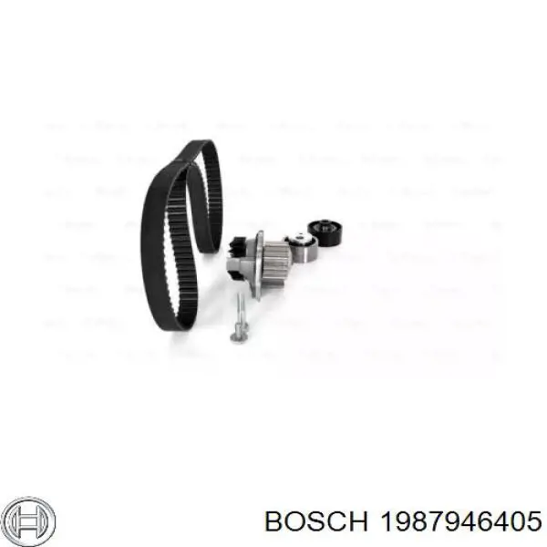 1987946405 Bosch Комплект ГРМ (Помпа, Комплект роликов, Успокоитель)