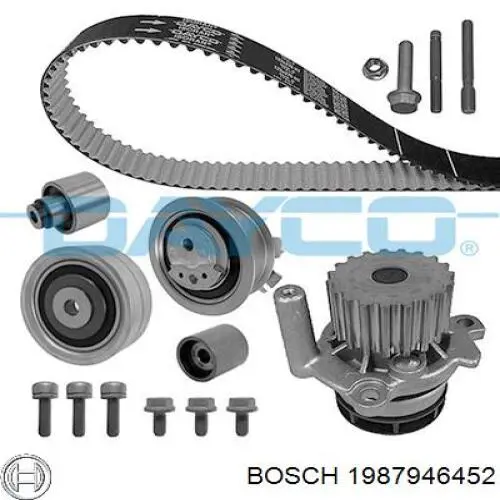 1987946452 Bosch Ремінь ГРМ, комплект