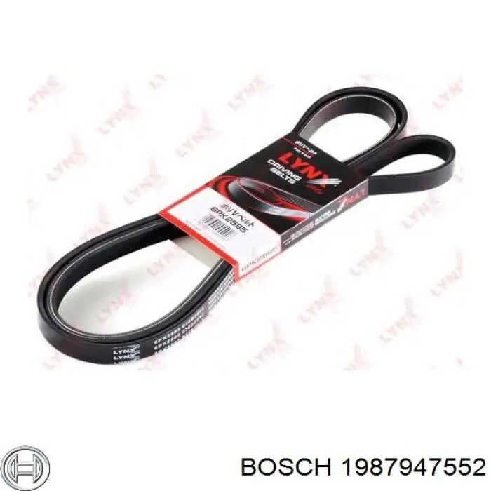 Ремінь генератора 1987947552 Bosch