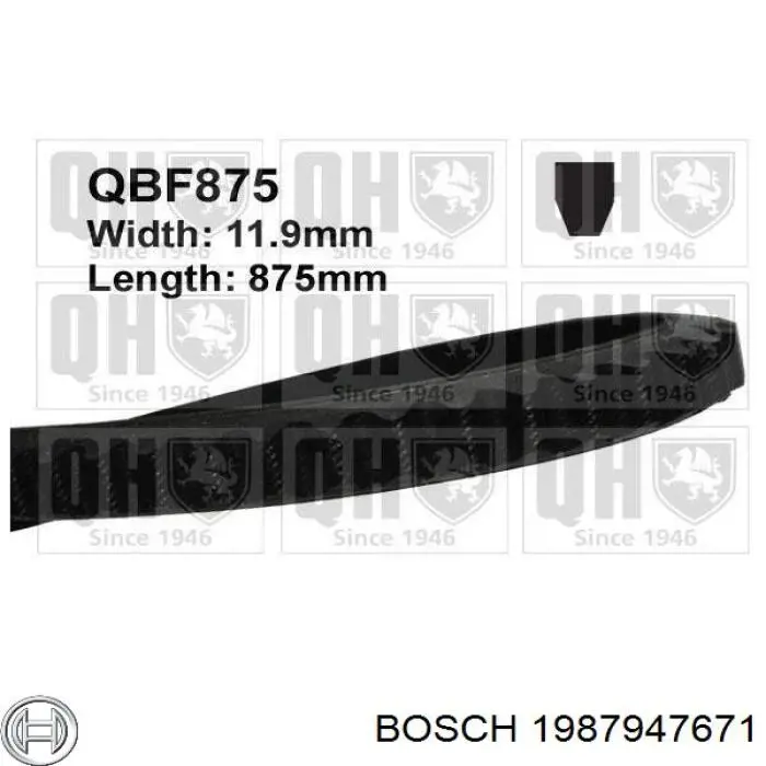1987947671 Bosch Поліклиновий ремінь