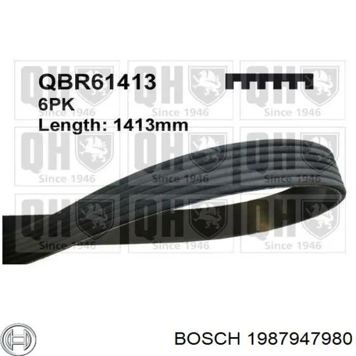 Клиновий ремінь Bosch 1987947980 ціна, від 9.01 USD