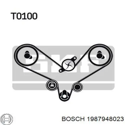 Комплект ГРМ Bosch 1987948023 ціна, від 103.71 USD