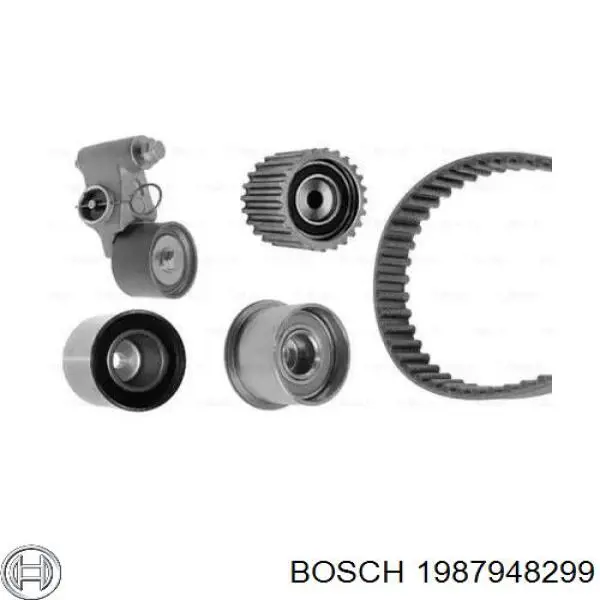 Комплект ГРМ Bosch 1987948299 ціна, від 174.09 USD