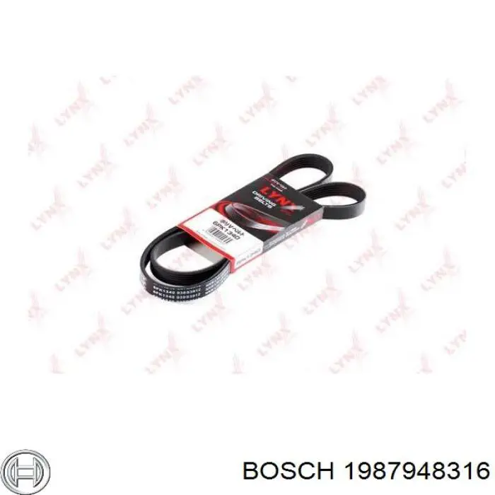 Клиновий ремінь Bosch 1987948316 ціна, від 10.46 USD